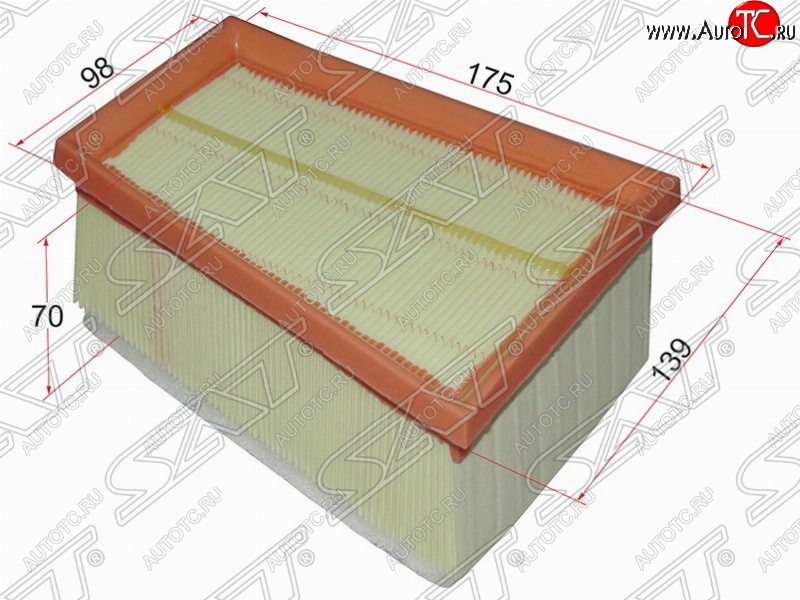 319 р. Фильтр воздушный двигателя SAT (139х175х70 mm)  Nissan Almera (G15), Kubistar, Primastar, Terrano (D10), Renault Clio (CB,  BB), Duster (HS), Espace (4), Kangoo (KC,  KW0), Laguna (2 X74), Megane (BA,DA,LA,  LA,  BA,LA,  седан,  хэтчбэк 5 дв.,  универсал), Sandero ((B8)), Sandero Stepway ((B8)), Scenic (1), Trafic (X83), Лада Ларгус  с доставкой в г. Горно‑Алтайск