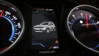 82 999 р. Приборная панель Ferrum GF 890 Renault Duster HS дорестайлинг (2010-2015) (Серебро)  с доставкой в г. Горно‑Алтайск. Увеличить фотографию 9