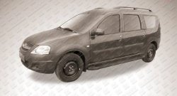 24 799 р. Алюминиевые пороги Slitkoff Optima Black Лада Ларгус дорестайлинг R90 (2012-2021)  с доставкой в г. Горно‑Алтайск. Увеличить фотографию 2