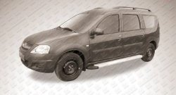 16 999 р. Алюминиевые пороги Slitkoff Optima Silver  Лада Ларгус (2012-2025) дорестайлинг R90, рестайлинг R90  с доставкой в г. Горно‑Алтайск. Увеличить фотографию 2