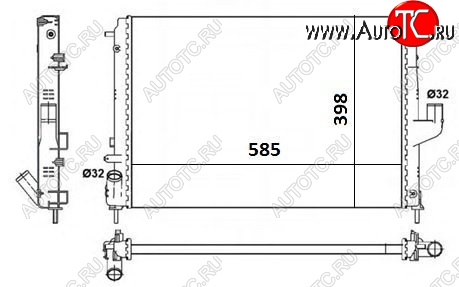 6 299 р. Радиатор двигателя SAT  Nissan Almera  G15 (2012-2019), Nissan Terrano  D10 (2013-2022), Renault Duster  HS (2010-2015), Renault Logan  1 (2004-2016), Renault Sandero  (BS) (2009-2014), Renault Sandero Stepway  (BS) (2010-2014), Лада Ларгус (2012-2024)  с доставкой в г. Горно‑Алтайск