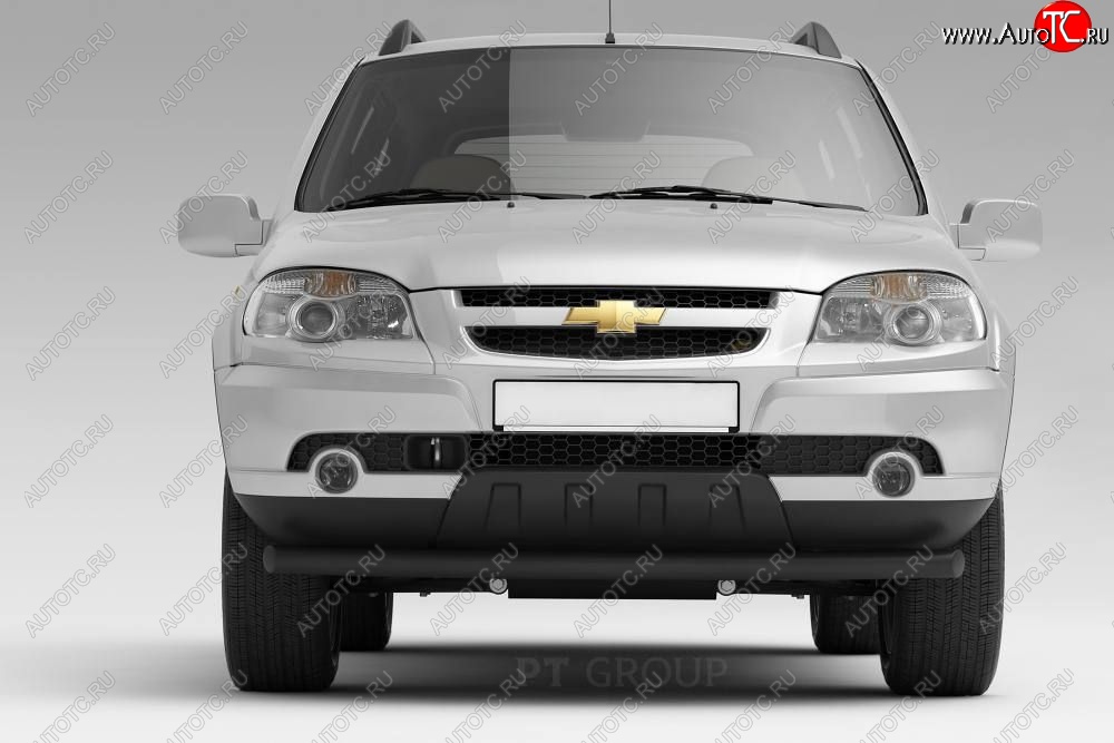 4 449 р. Защита переднего бампера Petroil Tuning (Ø63 мм)  Chevrolet Niva  2123 (2009-2020), Лада 2123 (Нива Шевроле) (2009-2021) (Сталь с полимерным покрытием в цвет: черный ❞Шагрень❝)  с доставкой в г. Горно‑Алтайск