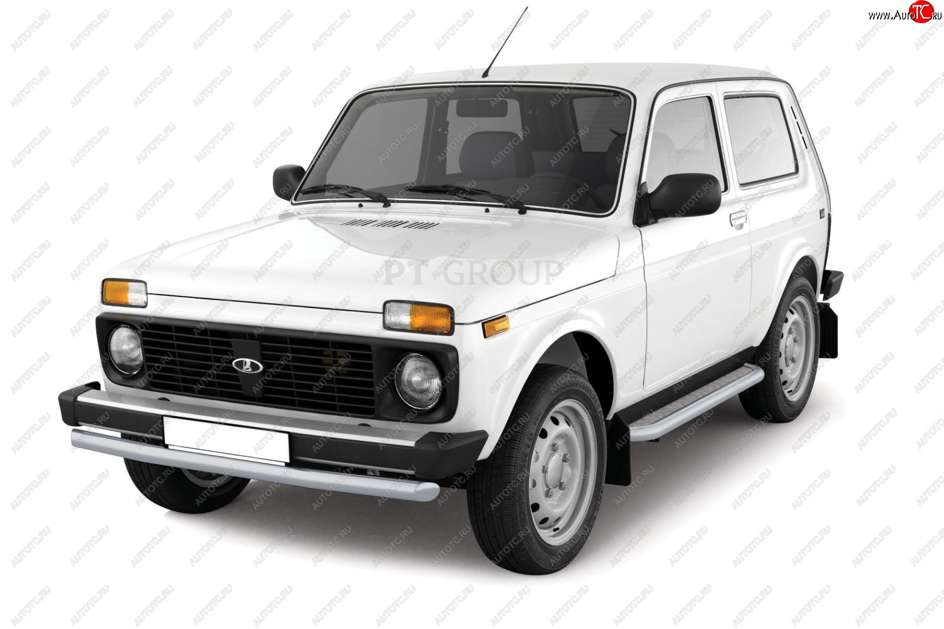 3 969 р. Защита переднего бампера (Ø63 мм) Petroil Tuning  Лада Нива 4х4  2121 - нива 4х4 ( 2121,  2131) (Сталь с полимерным покрытием в цвет: серебристый Искра)  с доставкой в г. Горно‑Алтайск