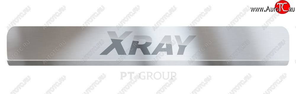 2 399 р. Пороги накладки в проем дверей Petroil Tuning Лада XRAY (2016-2022) (Нержавейка)  с доставкой в г. Горно‑Алтайск