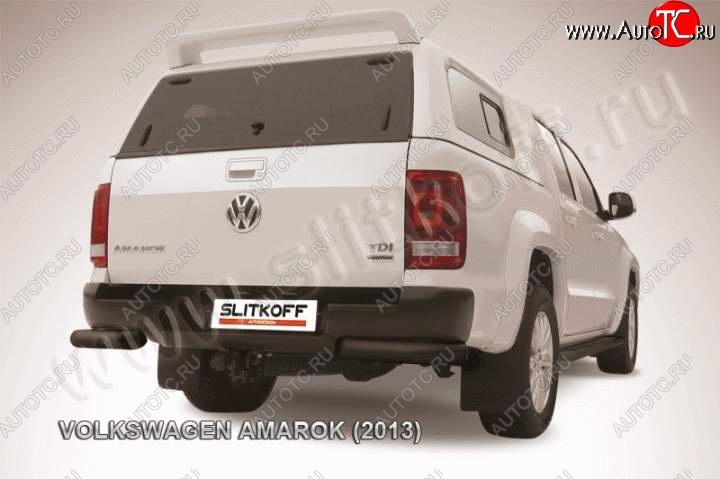 8 999 р. Уголки d76  Volkswagen Amarok (2009-2016) дорестайлинг (Цвет: серебристый)  с доставкой в г. Горно‑Алтайск