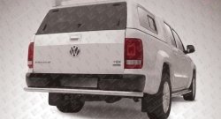 17 399 р. Защита заднего бампера из трубы диаметром 57 мм Slitkoff Volkswagen Amarok дорестайлинг (2009-2016) (Цвет: нержавеющая полированная сталь)  с доставкой в г. Горно‑Алтайск. Увеличить фотографию 1