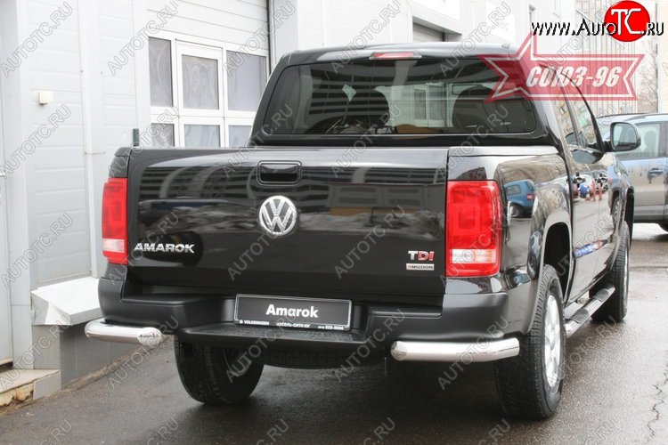 12 779 р. Защита заднего бампера Souz-96 (d76)  Volkswagen Amarok (2009-2016) дорестайлинг  с доставкой в г. Горно‑Алтайск