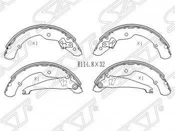 Колодки тормозные SAT (задние) Volkswagen Polo 5 седан рестайлинг (2015-2020)