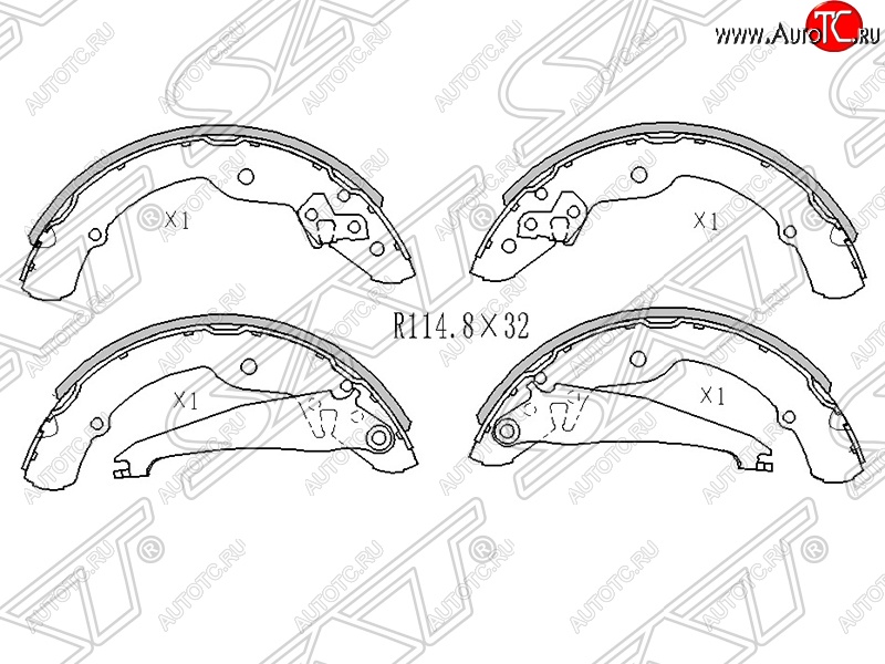 1 579 р. Колодки тормозные SAT (задние) Volkswagen Polo 5 седан рестайлинг (2015-2020)  с доставкой в г. Горно‑Алтайск