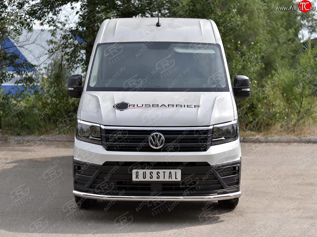 16 299 р. Защита переднего бампера (Ø63 мм, нержавейка) SLITKOFF  Volkswagen Crafter  2 (2017-2024)  с доставкой в г. Горно‑Алтайск