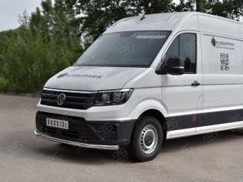 16 299 р. Защита переднего бампера (Ø63 мм, нержавейка) SLITKOFF  Volkswagen Crafter  2 (2017-2024)  с доставкой в г. Горно‑Алтайск. Увеличить фотографию 2