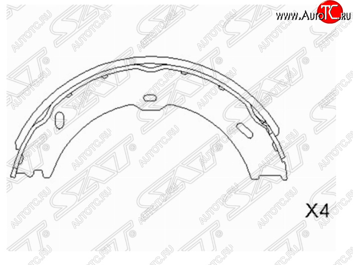 1 429 р. Колодки ручного тормоза SAT  Mercedes-Benz Sprinter  W906 (2006-2013), Volkswagen Crafter  1 (2006-2017)  с доставкой в г. Горно‑Алтайск