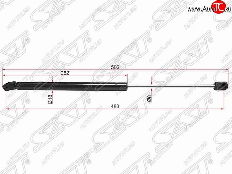 629 р. Газовый упор крышки багажника SAT Volkswagen Golf 6 хэтчбэк 5 дв. (2008-2014)  с доставкой в г. Горно‑Алтайск