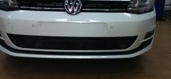 2 099 р. Сетка на бампер Russtal (черная) Volkswagen Golf 7 дорестайлинг, хэтчбэк 5 дв. (2012-2017)  с доставкой в г. Горно‑Алтайск. Увеличить фотографию 3