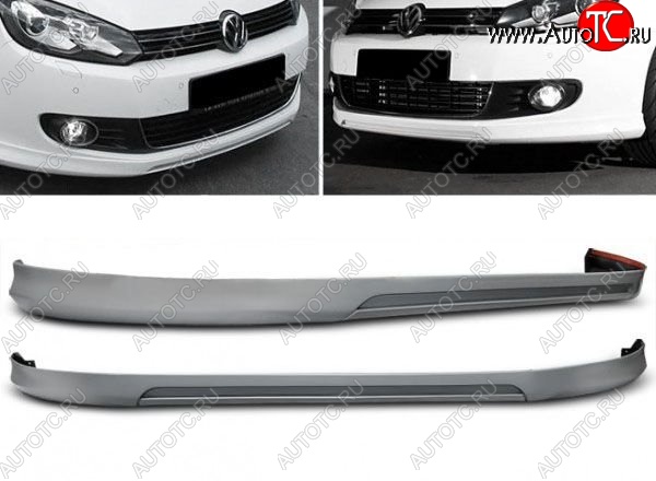 11 949 р. Накладка на передний бампер Votex Style Volkswagen Golf 6 хэтчбэк 5 дв. (2008-2014) (Неокрашенная)  с доставкой в г. Горно‑Алтайск