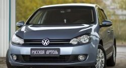 449 р. Реснички на фары RA  Volkswagen Golf  6 (2008-2014) хэтчбэк 5 дв. (Неокрашенные)  с доставкой в г. Горно‑Алтайск. Увеличить фотографию 2