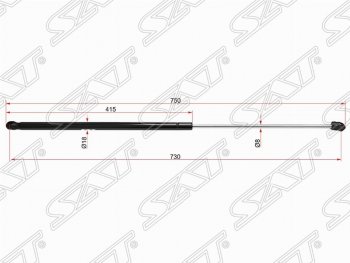 Газовый упор капота SAT Volkswagen (Волксваген) Golf (Гольф)  6 (2008-2014) 6 хэтчбэк 5 дв.