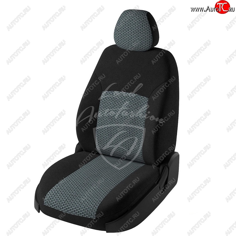 6 449 р. Чехлы для сидений Lord Autofashion Дублин (жаккард)  Volkswagen Jetta  A6 (2011-2018) седан дорестайлинг, седан рестайлинг (Черный, вставка Сеул серый)  с доставкой в г. Горно‑Алтайск