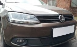 1 469 р. Сетка на бампер Russtal (черная)  Volkswagen Jetta  A6 (2011-2015) седан дорестайлинг  с доставкой в г. Горно‑Алтайск. Увеличить фотографию 3