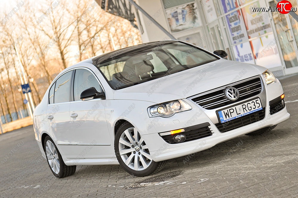 3 449 р. Накладка на передний бампер R-Line Volkswagen Passat B6 седан (2005-2011)  с доставкой в г. Горно‑Алтайск