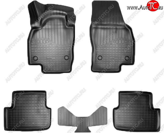 2 489 р. Коврики салонные Noplast (3D)  Volkswagen Polo  Mk6 (2020-2022) лифтбек (Черные)  с доставкой в г. Горно‑Алтайск