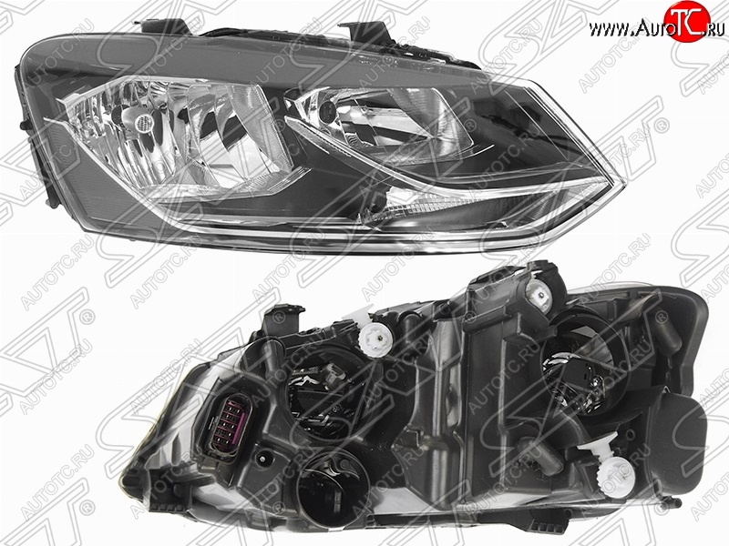 5 599 р. Правая фара SAT  Volkswagen Polo  5 (2015-2020) седан рестайлинг  с доставкой в г. Горно‑Алтайск