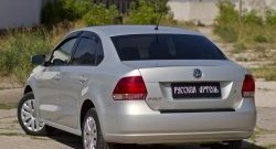 1 099 р. Защитная накладка на задний бампер RA Volkswagen Polo 5 хэтчбек дорестайлинг (2009-2015)  с доставкой в г. Горно‑Алтайск. Увеличить фотографию 2