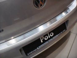 1 394 р. Накладка на задний бампер без логотипа Souz-96 Volkswagen Polo 5 хэтчбек дорестайлинг (2009-2015)  с доставкой в г. Горно‑Алтайск. Увеличить фотографию 1