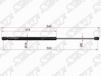 Газовый упор крышки багажника SAT Volkswagen Polo 5 хэтчбек дорестайлинг (2009-2015)