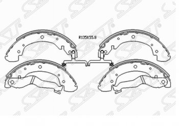 Комплект задних тормозных колодок SAT Volkswagen Transporter T4 рестайлинг (1996-2003)