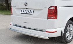 17 499 р. Защита заднего бампера (Ø63 мм, нержавейка, длинная база) SLITKOFF Volkswagen Transporter T6 дорестайлинг (2015-2019)  с доставкой в г. Горно‑Алтайск. Увеличить фотографию 3