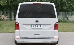 16 699 р. Защита заднего бампера (Ø75x42 мм, нержавейка, длинная база) Russtal Volkswagen Transporter T6 дорестайлинг (2015-2019)  с доставкой в г. Горно‑Алтайск. Увеличить фотографию 4