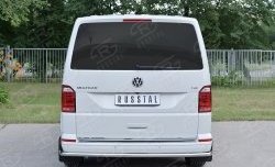 17 999 р. Защита заднего бампера (Ø42 мм, нержавейка, короткая база) SLITKOFF Volkswagen Transporter T6 дорестайлинг (2015-2019)  с доставкой в г. Горно‑Алтайск. Увеличить фотографию 2