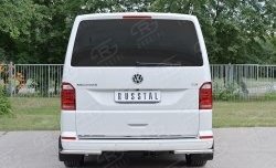 13 449 р. Защита заднего бампера (Ø42 мм, нержавейка, короткая база) SLITKOFF Volkswagen Multivan T6 дорестайлинг (2016-2019)  с доставкой в г. Горно‑Алтайск. Увеличить фотографию 4