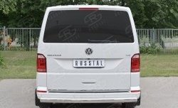 16 699 р. Защита заднего бампера (Ø75x42 мм, нержавейка, короткая база) Russtal Volkswagen Multivan T6 дорестайлинг (2016-2019)  с доставкой в г. Горно‑Алтайск. Увеличить фотографию 2