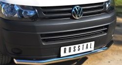 15 799 р. Одинарная защита переднего бампера диаметром 63 мм SLITKOFF  Volkswagen Transporter  T5 (2009-2015) рестайлинг  с доставкой в г. Горно‑Алтайск. Увеличить фотографию 2