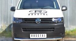 Одинарная защита переднего бампера диаметром 63 мм SLITKOFF Volkswagen (Волксваген) Transporter (Транспортер)  T5 (2009-2015) T5 рестайлинг