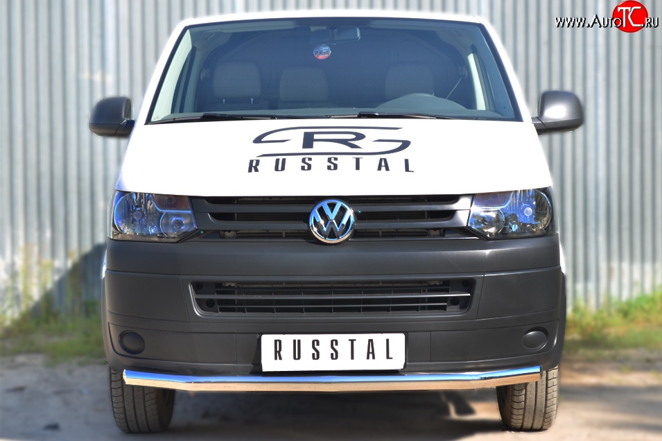 15 799 р. Одинарная защита переднего бампера диаметром 63 мм SLITKOFF  Volkswagen Transporter  T5 (2009-2015) рестайлинг  с доставкой в г. Горно‑Алтайск