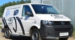 15 899 р. Широкая защита порогов SLITKOFF Volkswagen Transporter T6 дорестайлинг (2015-2019)  с доставкой в г. Горно‑Алтайск. Увеличить фотографию 3