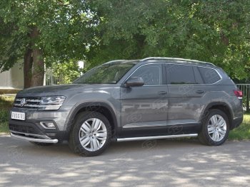 18 299 р. Защита переднего бампера (Ø63 мм, нержавейка) SLITKOFF  Volkswagen Teramont  CA1 (2016-2020) дорестайлинг  с доставкой в г. Горно‑Алтайск. Увеличить фотографию 2