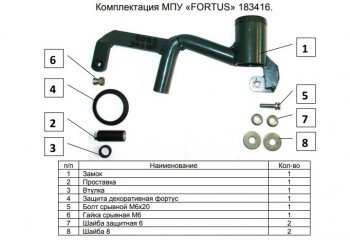 6 999 р. Замок КПП FORTUS 6MT Volkswagen Tiguan Mk2 дорестайлинг (2016-2020)  с доставкой в г. Горно‑Алтайск. Увеличить фотографию 3