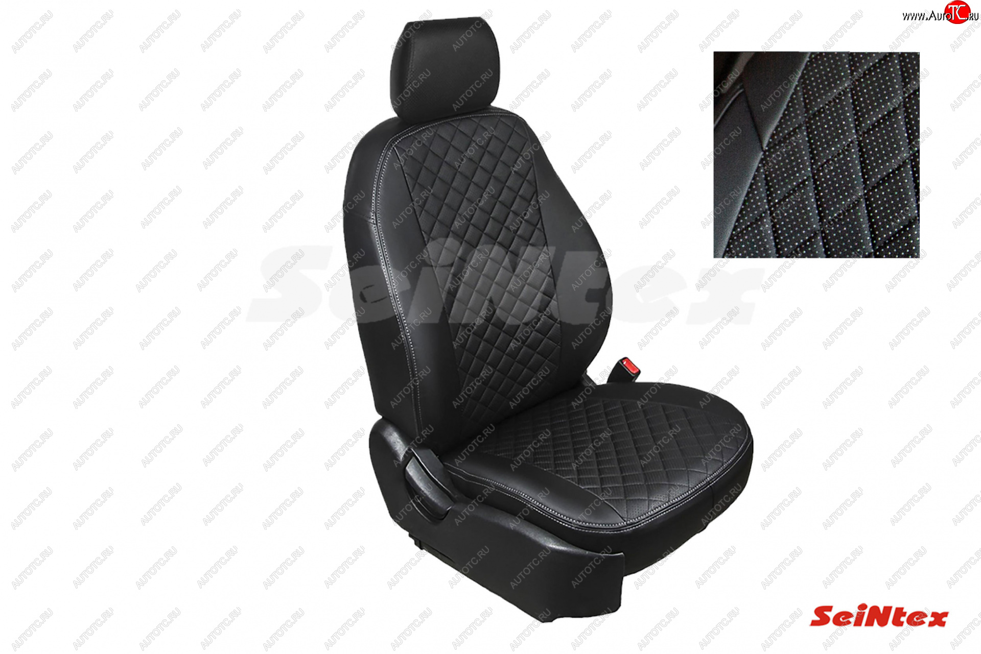 6 699 р. Чехлы для сидений Seintex Ромб (экокожа, Trend, передний подлокотник, airbag)  Volkswagen Tiguan  Mk2 (2016-2022) дорестайлинг, рестайлинг  с доставкой в г. Горно‑Алтайск