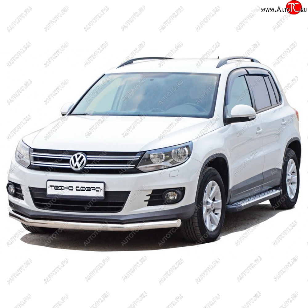 21 799 р. Порожки для ног Бумер (алюминий) Volkswagen Tiguan NF рестайлинг (2011-2017)  с доставкой в г. Горно‑Алтайск