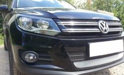 1 539 р. Сетка на бампер Sport&Style Russtal (хром)  Volkswagen Tiguan  NF (2011-2017) рестайлинг  с доставкой в г. Горно‑Алтайск. Увеличить фотографию 2