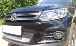 1 539 р. Сетка на бампер Sport&Style Russtal (хром)  Volkswagen Tiguan  NF (2011-2017) рестайлинг  с доставкой в г. Горно‑Алтайск. Увеличить фотографию 3