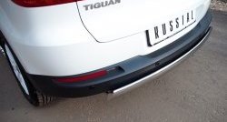 13 299 р. Защита заднего бампера (Ø75x42 мм, нержавейка) Russtal Volkswagen Tiguan NF рестайлинг (2011-2017)  с доставкой в г. Горно‑Алтайск. Увеличить фотографию 3