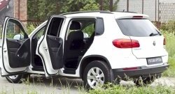 1 989 р. Накладки порожков салона RA  Volkswagen Tiguan  NF (2011-2017) рестайлинг (Комплект (передние+задние))  с доставкой в г. Горно‑Алтайск. Увеличить фотографию 2