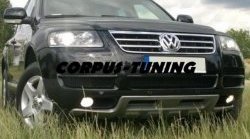 8 349 р. Накладка на передний бампер King Kong v2 Volkswagen Touareg GP рестайлинг (2006-2010) (Неокрашенная)  с доставкой в г. Горно‑Алтайск. Увеличить фотографию 3