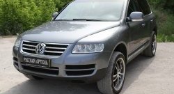 999 р. Реснички на фары RA Volkswagen Touareg GP дорестайлинг (2002-2007) (Неокрашенные)  с доставкой в г. Горно‑Алтайск. Увеличить фотографию 5