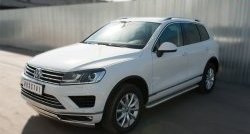 22 749 р. Широкая защита порогов Russtal Volkswagen Touareg NF рестайлинг (2014-2018) (Поверхность листа (вариант 1))  с доставкой в г. Горно‑Алтайск. Увеличить фотографию 4